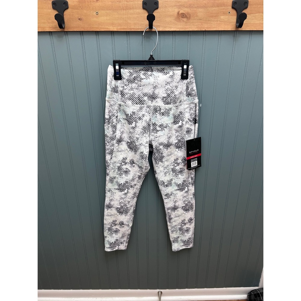 Spyder Active Womens Leggings‎ Snake Print Athleisure Workout Pants Size Small